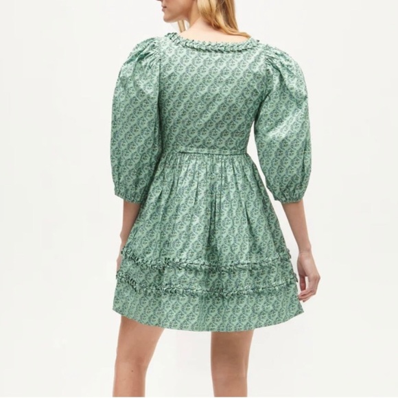 RHODE Daya dress in Jawahar Garden Mint Mini 0 - Picture 6 of 9